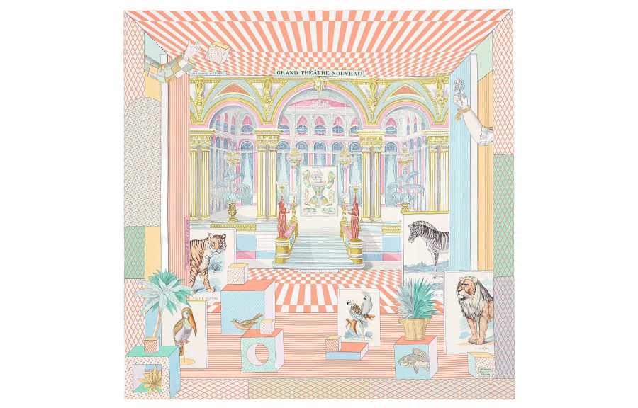 HERMES Scarves Women's Apricot Yellow