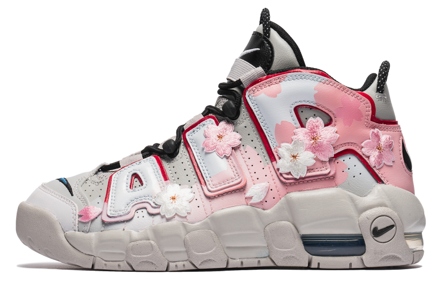 Nike Nike Air More Uptempo Mid top Vintage Basketball Shoes Women's White Pink