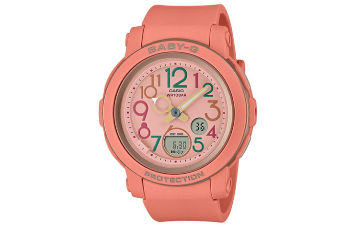 CASIO CASIO 100M Waterproof Quartz Movement Resin Strap Watch Women's Watch Pink Watch Dial