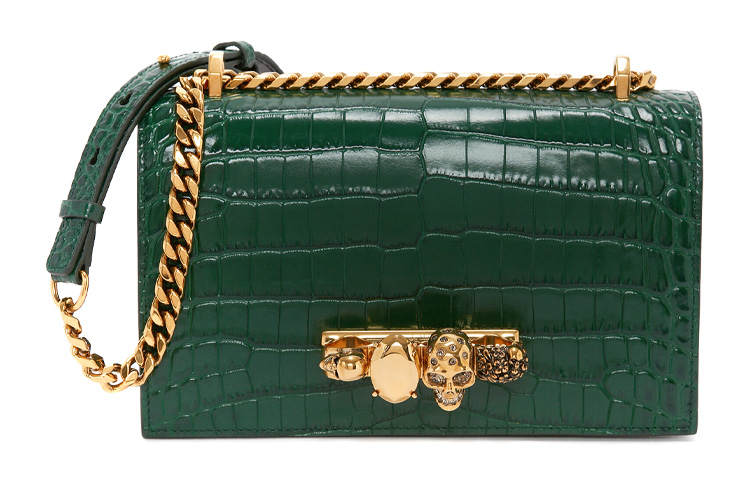 Alexander McQueen Calfskin Shoulder Bag Women's Green