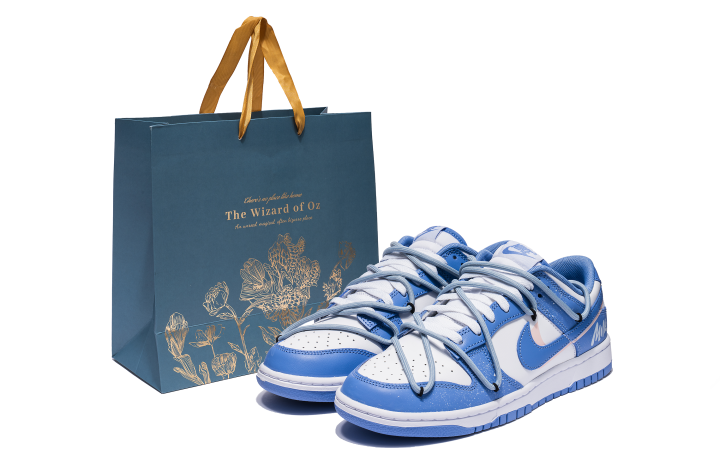 Nike Nike Dunk Low top Skateboard Shoes Men's White Blue