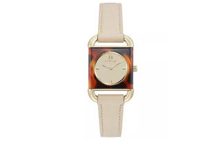 Furla Wrist Watch Quartz Movement Genuine Leather Strap 28mm Beige Watch Dial Women's Watch 50m Water Resistant