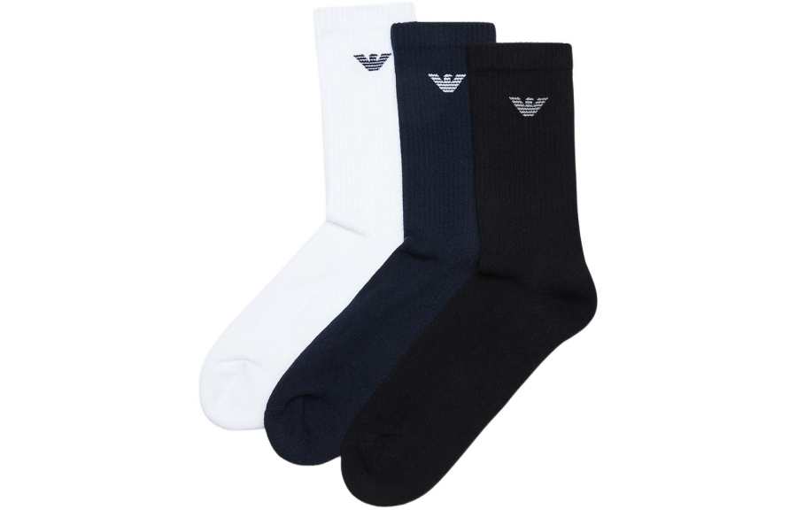 EMPORIO ARMANI SS23 Knee High Socks Men's 3 Pack