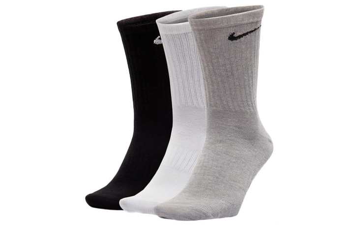Nike Nike Crew Socks Unisex Black White Gray