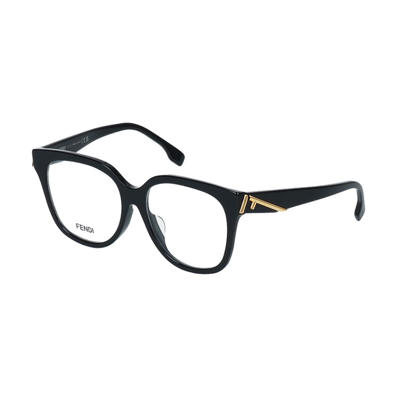 FENDI FENDI Plate Frame Square Eyeglass Frames Unisex