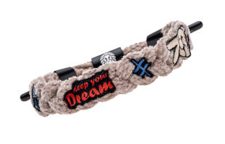Rastaclat Chenille Small Lion Woven Bracelet Unisex Blue Umber