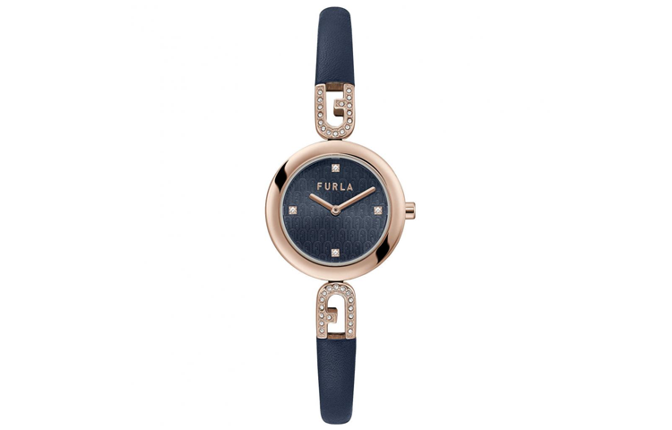 Furla HERITAGE Wrist Watches Quartz Movement Stainless Steel Watchband 28mm Blue Dial Women's Watch
