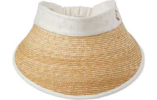 Jimmy Choo Ondine Woven-raffia Visor