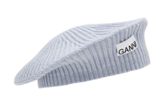 GANNI Wool, Recycled Wool, Recycled Polyamide Berets Women's Light Blue