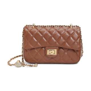 BELLE Artificial Leather Crossbody Bags Medium Women's Brown/Black/Beige/Pink