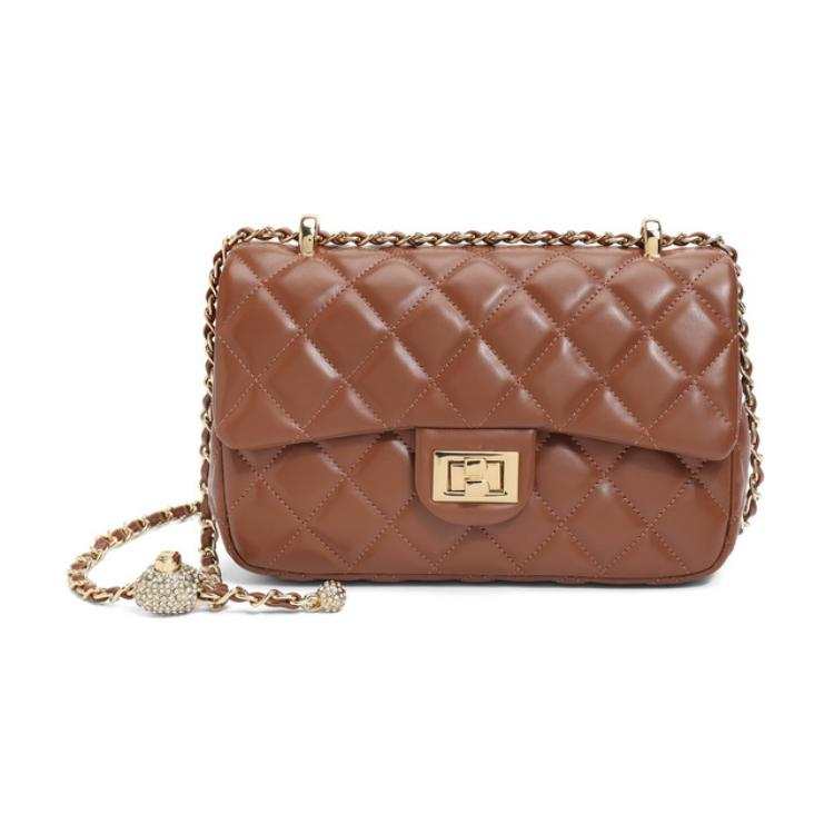 BELLE Artificial Leather Crossbody Bags Medium Women's Brown/Black/Beige/Pink