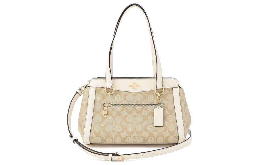 COACH Kailey Cow Leather Handbag, Shoulder Bag, Crossbody Bag Regular Women's Light Monogram & White