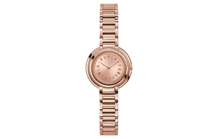 Furla Wrist Watches Quartz Movement Stainless Steel Strap Rose Gold Watch Dial Women's Watch 30m Water Resistant