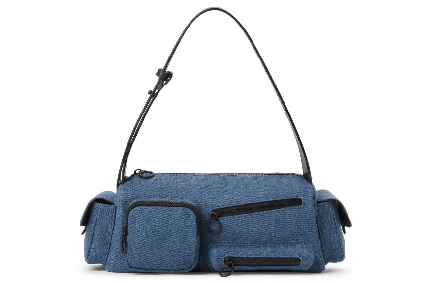 CHARLES&KEITH Pu Small Square Bag Shoulder Bag Regular Women's Dark Denim Blue