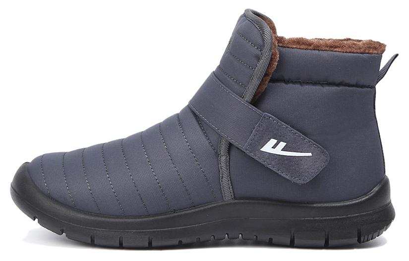Warrior Fleece Lined Thermal, Windproof, Soft Sole Abrasion Resistant Mid top Casual Shoes Men's Gray