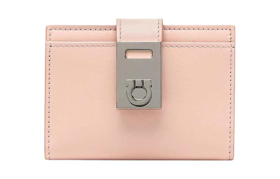 FERRAGAMO Calfskin Card Holder Card Holder Women's Nylund Pink