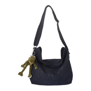 ALNI BITTON Canvas Shoulder Bag, Crossbody Bag Men's Black/Coffee