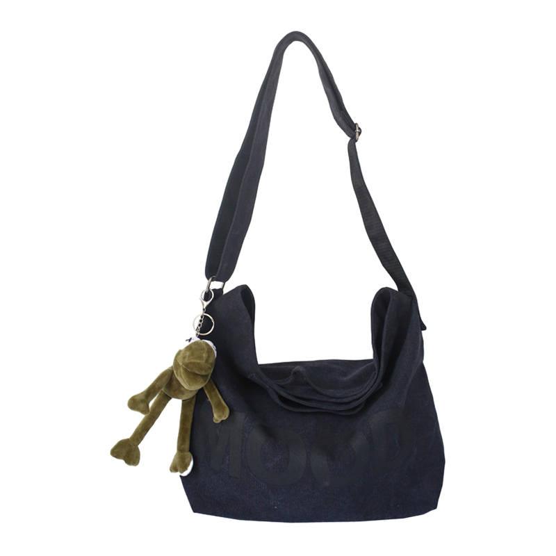 ALNI BITTON Canvas Shoulder Bag, Crossbody Bag Men's Black/Coffee