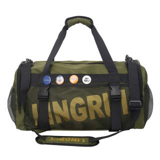 DELIXIONG Nylon Gym Bag Backpack Travel Bag Regular Unisex Green/Gray/Black
