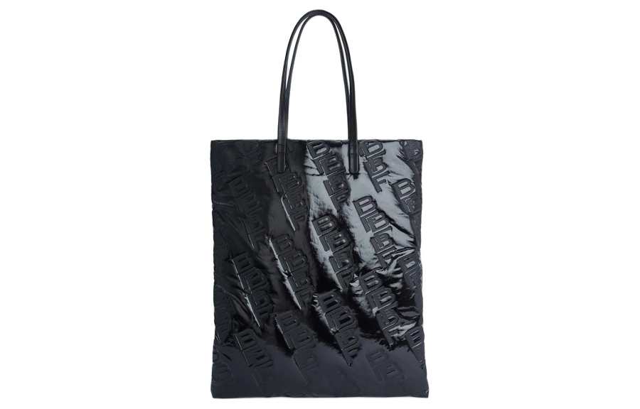 By Far Logo-Embossed Faux Leather Tote Bag