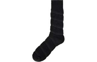ISSEY MIYAKE Diagonal Pile Socks Crew Socks Men's 1 Pack Black