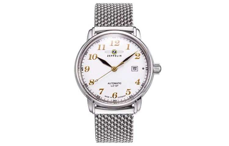 ZEPPELIN Automatic Mechanical Movement 50m Waterproof Men's Watches Watch White Dial Stainless Steel Case