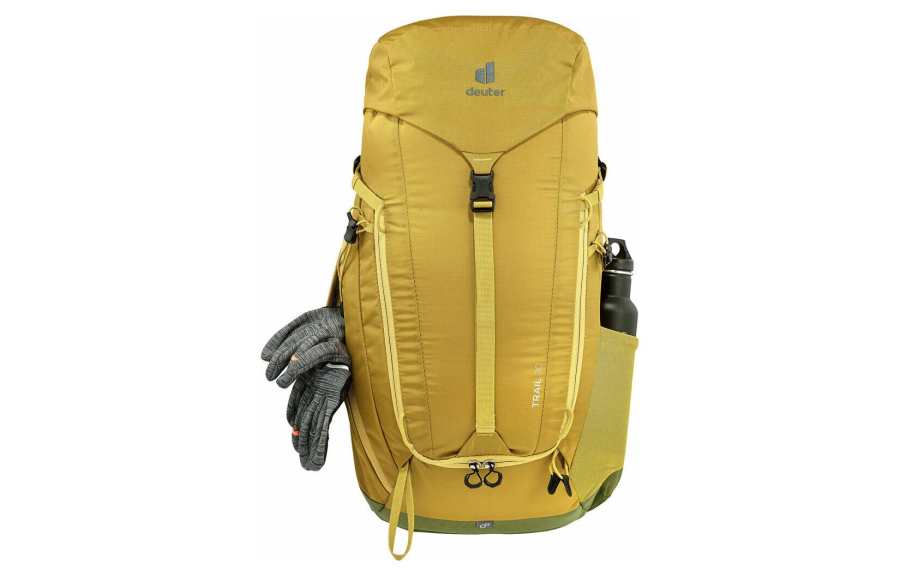 DEUTER 30L Outdoor Bags 210D Nylon, 621D PES Ginger Yellow/Obsidian Black Men's