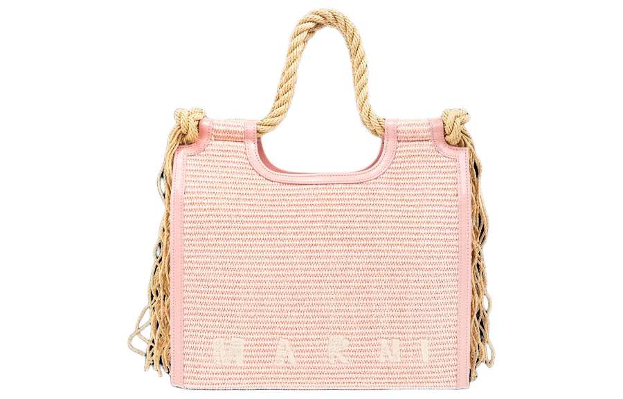MARNI Leather Tote Bag, Shopping Bag, Handbag Women's Pink