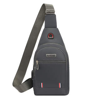 AINITU Fabric Commute Bag, Sling Bag, Sling Bag Small Men's Black/Gray