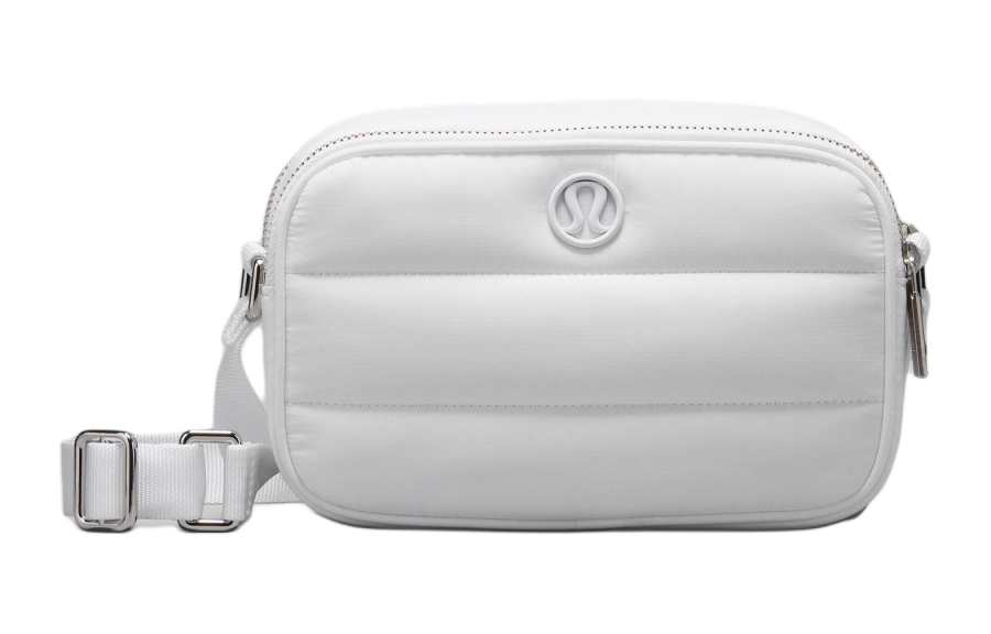 Lululemon Wunder Puff Series Nylon Camera Bag, Shoulder Bag, Crossbody Bag Women's White
