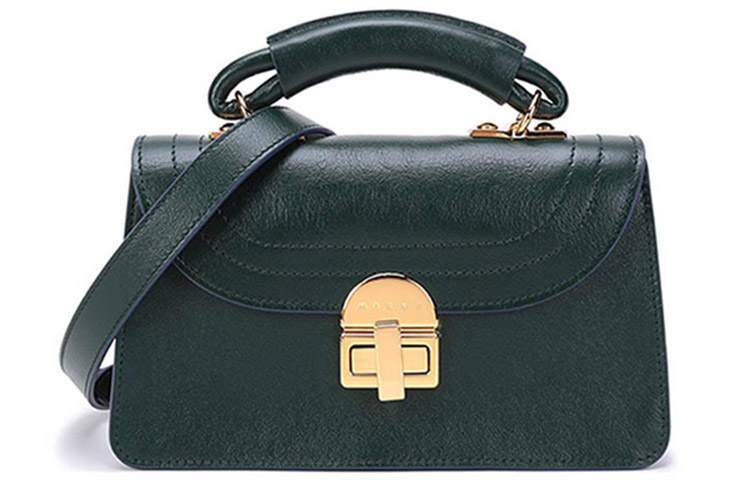 MARNI Cow Leather Shoulder Bag, Crossbody Bag, Handbag Women's Green