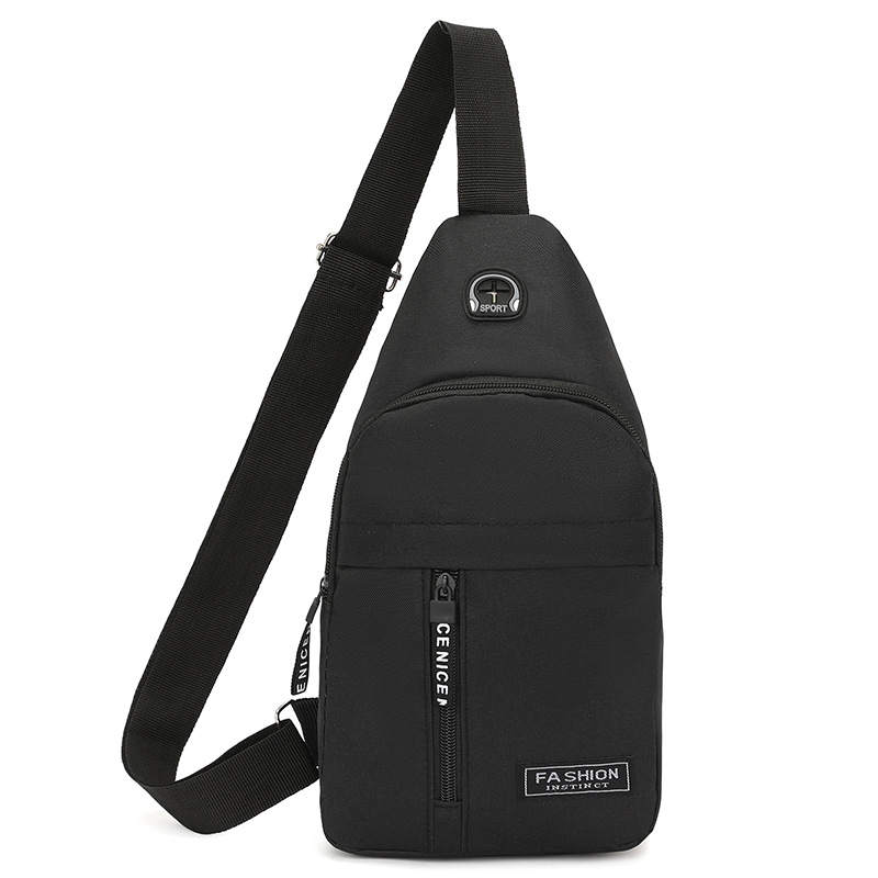 AINITU Zip Closure Oxford Waterdrop Shaped Bag Sling Bag Small Unisex Black/Blue/Gray
