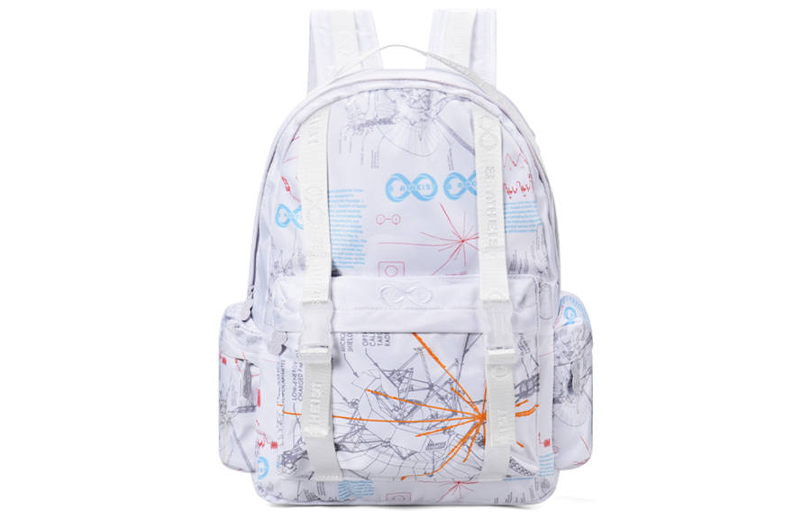 8atheist 8atheist Polyester School Commute Wear Backpack Regular Unisex Blue And White Blue