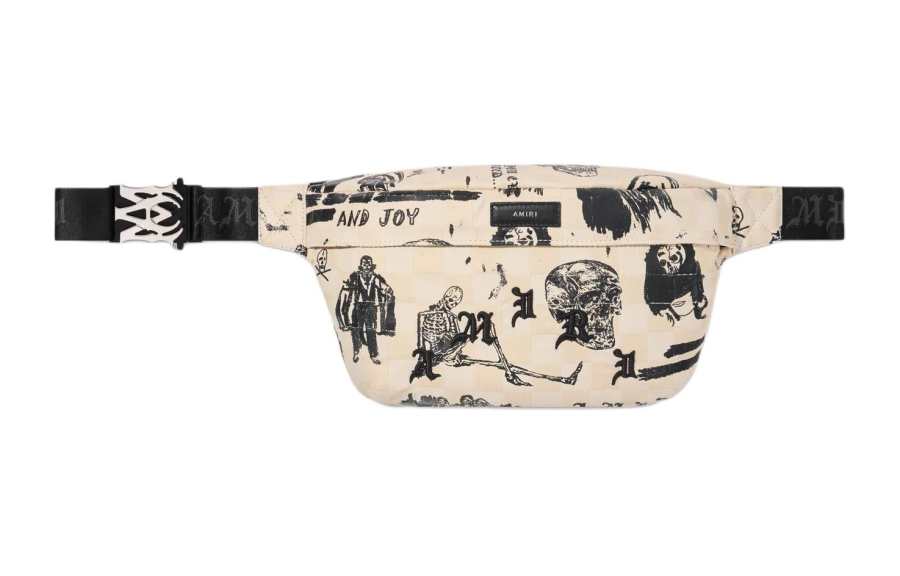 AMIRI Nylon Fanny Pack Men's Snowflake Gypsum Fibrosum
