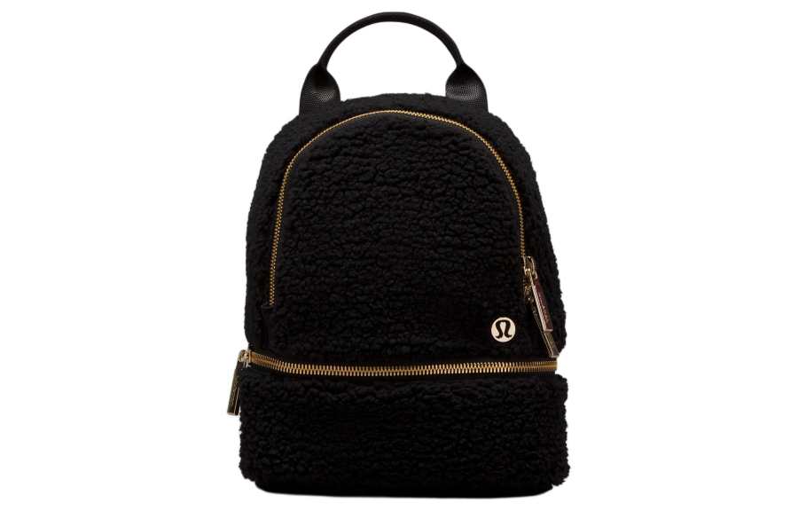 Lululemon City Adventurer Brushed Fabric Backpack Women's Black & Gold