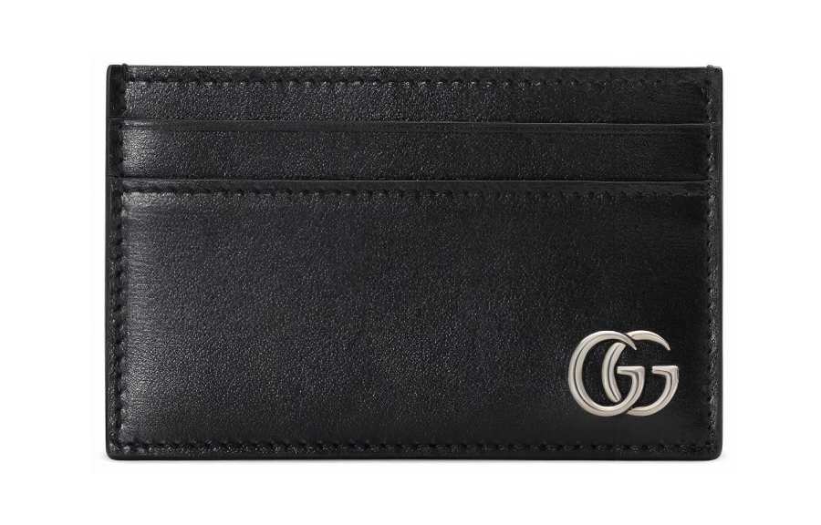 GUCCI GG Marmont Leather Card Holder Card Holder Men's Black