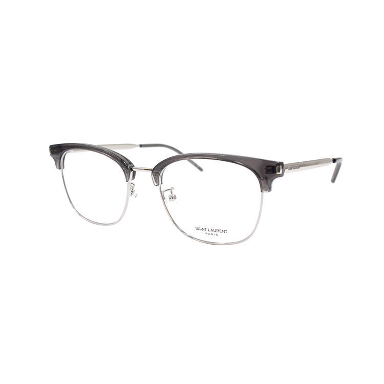 SAINT LAURENT Plate And Metal Browline Eyeglass Frames Unisex