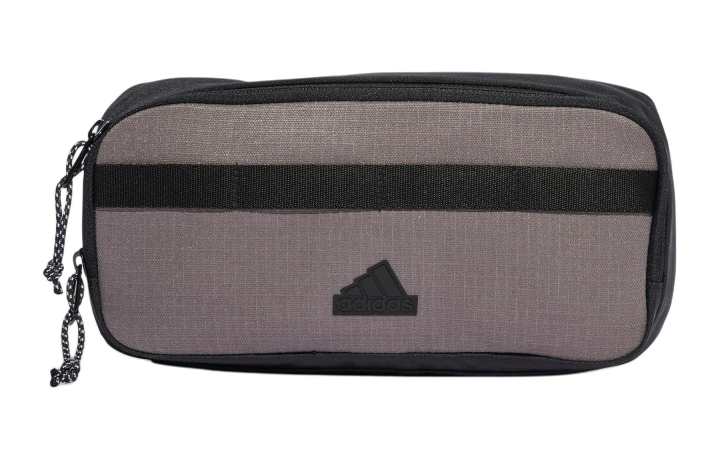 Adidas Adidas Recycled Material Fanny Pack Unisex Charcoal Gray & Black & White