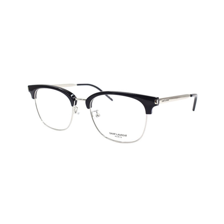 SAINT LAURENT SAINT LAURENT Plate And Metal Browline Eyeglass Frames Unisex
