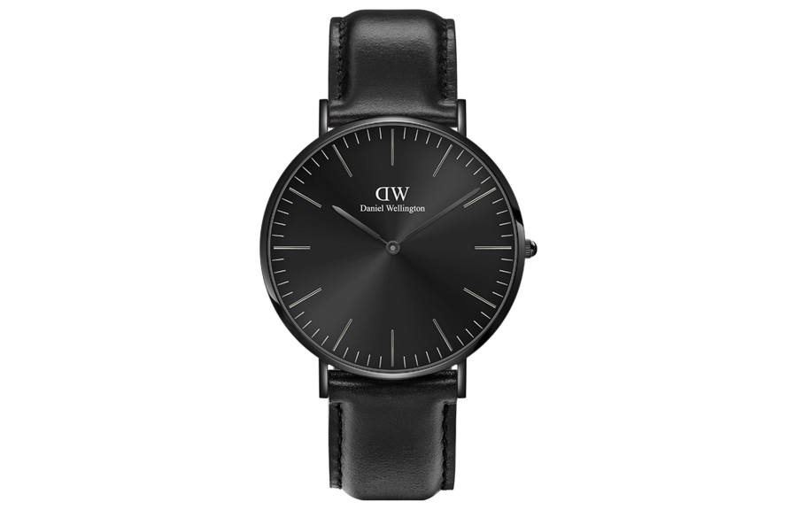 DW/DanielWellington Daniel Wellington CLASSIC Wrist Watches Quartz Movement Leather Strap Black Dial Men's Watches