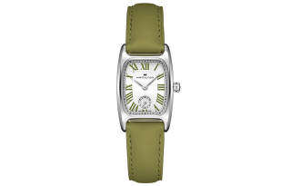 HAMILTON Quartz Movement Women's Watch 23.5*27.4mm White Dial Stainless Steel Case Leather Strap