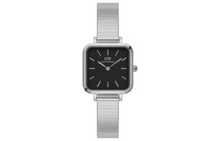 DW/DanielWellington Daniel Wellington QUADRO Collection Wrist Watches Quartz Movement Stainless Steel Watchband Black Dial Women's Watch