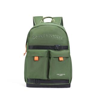 XTEP Fabric Backpack Regular Unisex Coffee/Beige White Green/Army Green