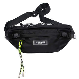 GEERDUN Nylon Shoulder Bag, Crossbody Bag, Sling Bag Unisex Black/White/Khaki