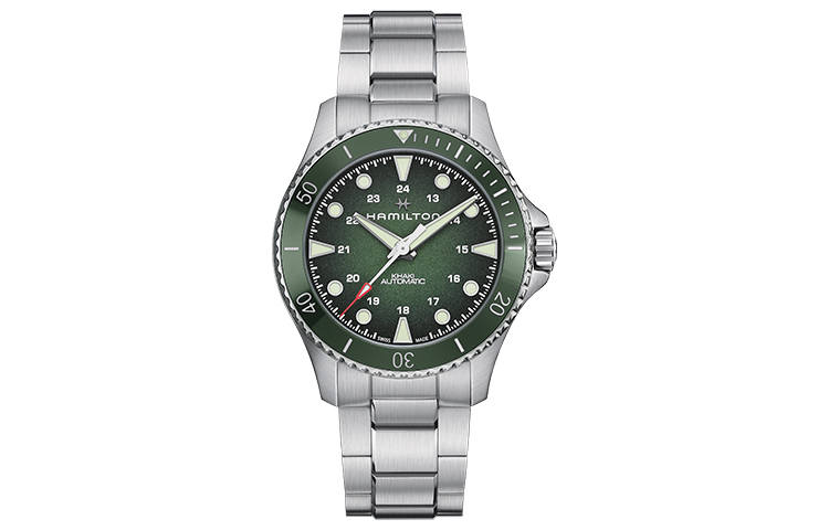 HAMILTON Khaki Marine Collection Automatic Mechanical Movement Waterproof Men's Watches Watch 43mm Green Dial