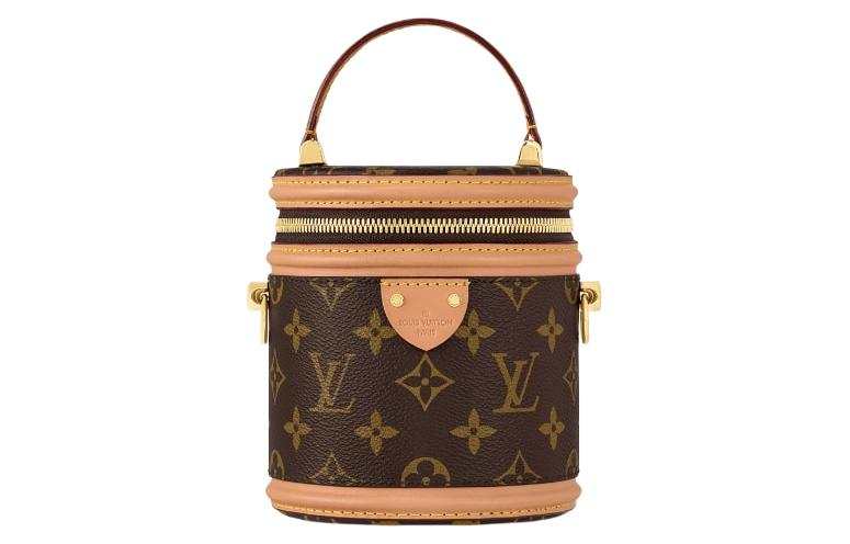 LOUIS VUITTON Cannes Canvas With Leather Money Bucket Bag/Bucket Bag Handbag Extra Mini Women's Brown
