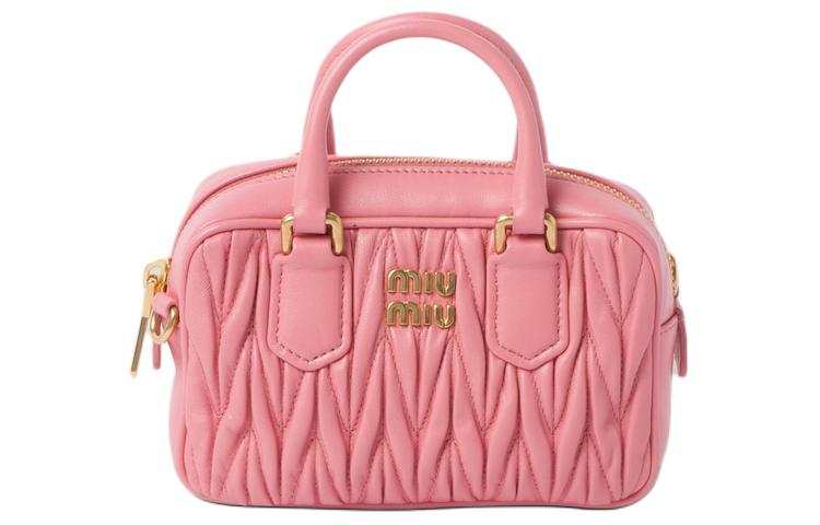 MIU MIU Soft Sheep Leather Shoulder Bag, Crossbody Bag, Handbag Mini Women's Pink