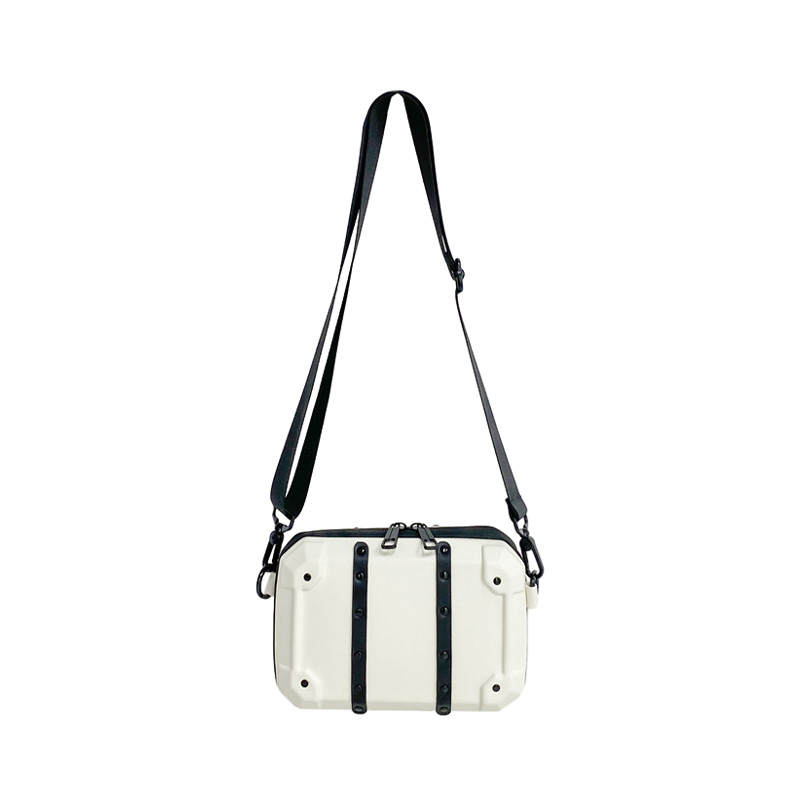 ALNI BITTON PVC Crossbody Bags Regular Men's White/Black