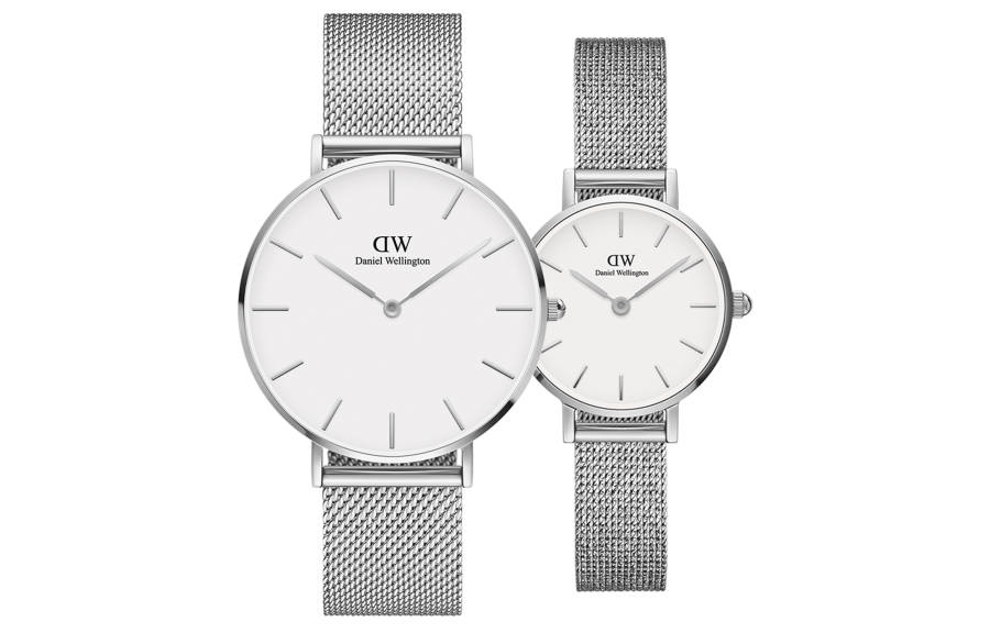 DW/DanielWellington Daniel Wellington PETITE Collection Wrist Watches Quartz Movement Stainless Steel Watchband 36&24MM White Dial Unisex