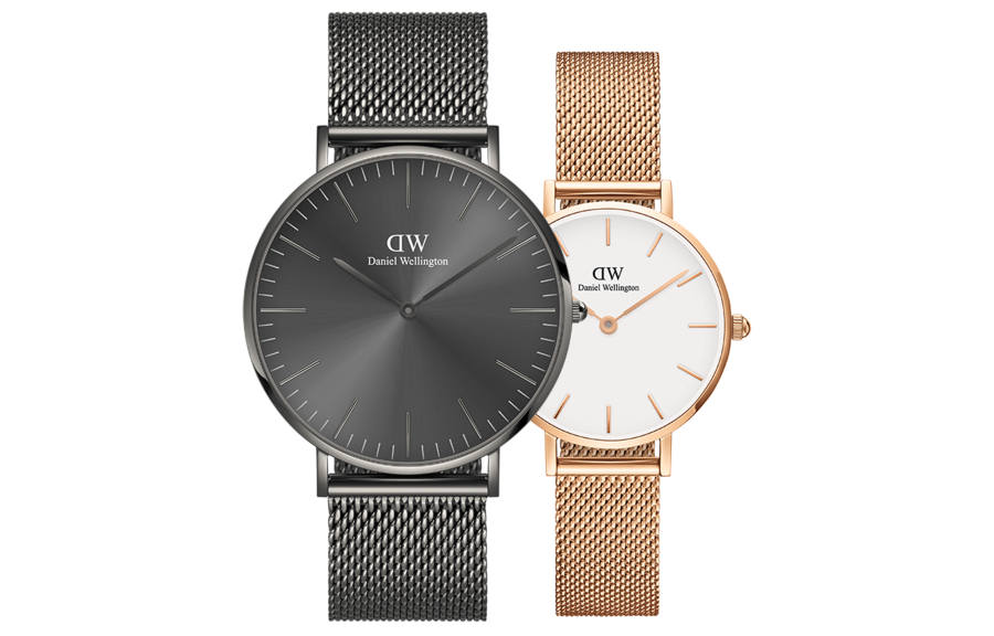 DW/DanielWellington Daniel Wellington Wrist Watches Quartz Movement Stainless Steel Watchband White Dial Unisex